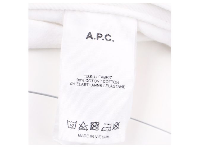 Apc Jeans Martin A.P.C. in cotone bianco - vista 5