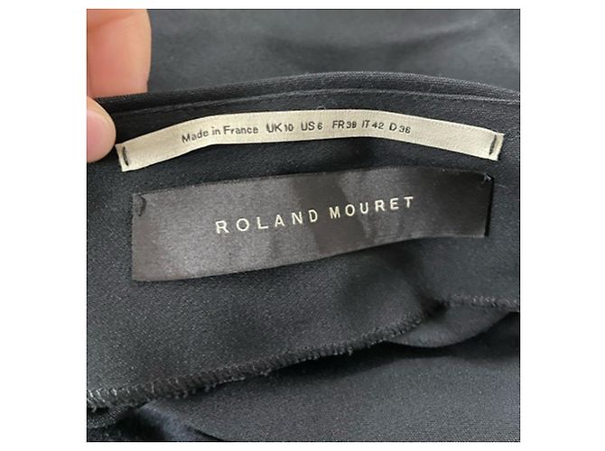 Abito Mini Roland Mouret in Viscosa Nera Nero - vista 3
