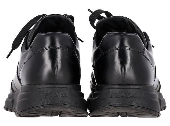 Sneakers basse con lacci Prada Prax 01 in pelle di vitello nera Nero - vista 4