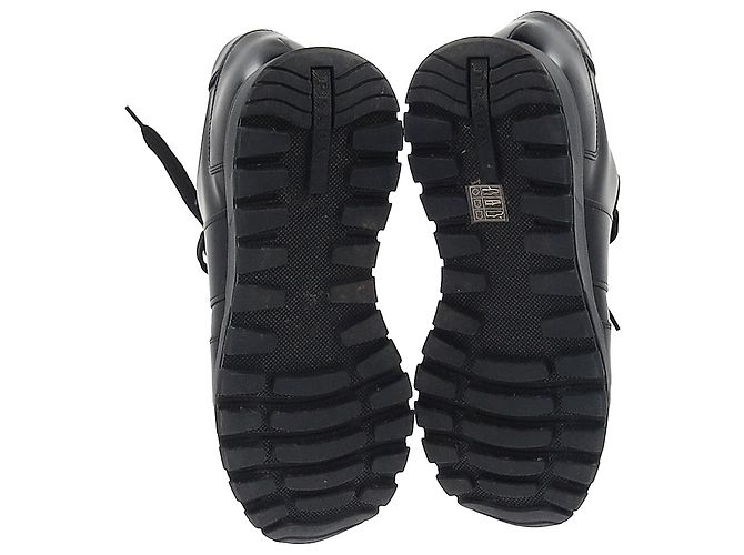 Sneakers basse con lacci Prada Prax 01 in pelle di vitello nera Nero - vista 6