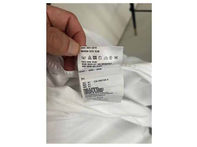Chemise Prada en coton blanc M - vue 7