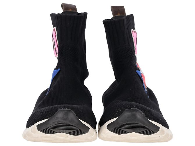 Louis Vuitton LV Heart Patches Socken Sneakers aus schwarzem Polyester - Ansicht 3