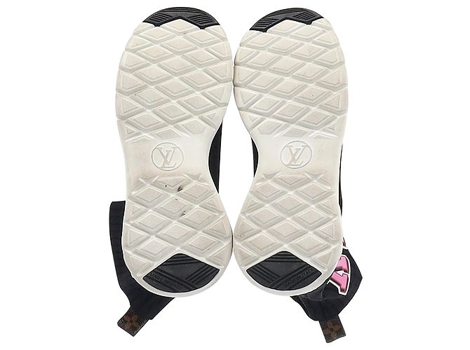 Louis Vuitton LV Heart Patches Socken Sneakers aus schwarzem Polyester - Ansicht 6