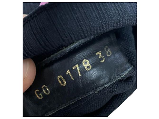 Louis Vuitton LV Heart Patches Socken Sneakers aus schwarzem Polyester - Ansicht 7