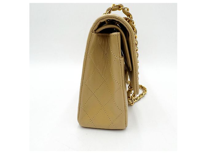 Timeless Chanel Clássico Atemporal Fecho Giratório Médio Duplo com GHW 24K Bege - vista 10
