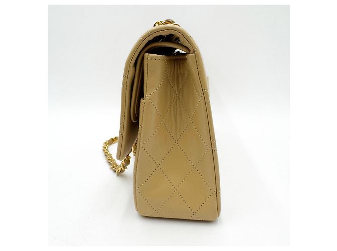 Timeless Chanel Clássico Atemporal Fecho Giratório Médio Duplo com GHW 24K Bege - vista 11