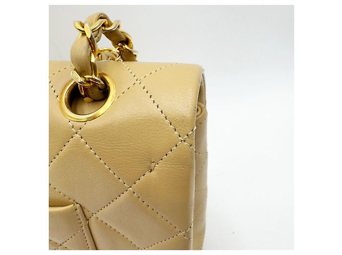 Timeless Chanel Clássico Atemporal Fecho Giratório Médio Duplo com GHW 24K Bege - vista 14