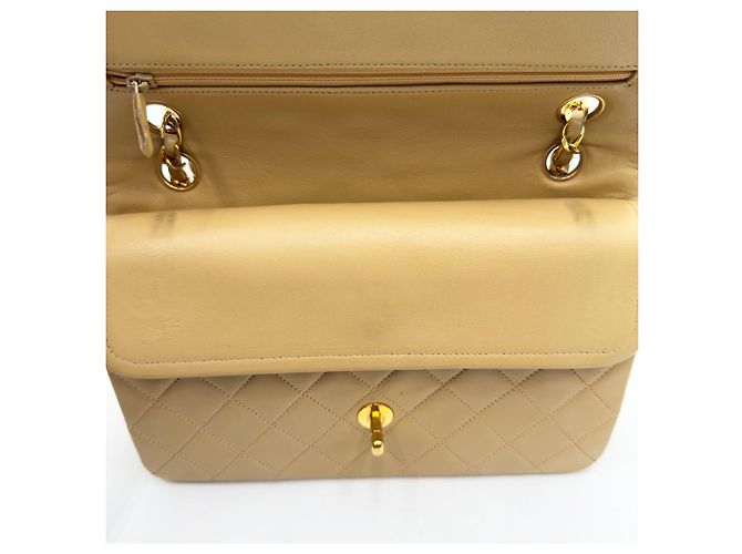 Timeless Chanel Clássico Atemporal Fecho Giratório Médio Duplo com GHW 24K Bege - vista 15
