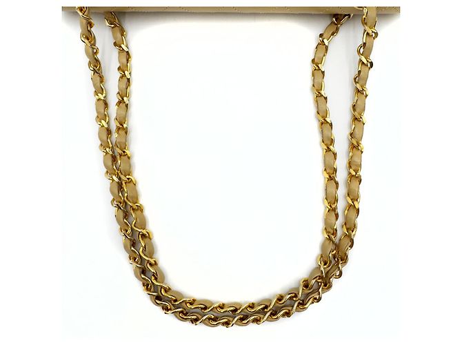 Timeless Chanel Clássico Atemporal Fecho Giratório Médio Duplo com GHW 24K Bege - vista 4