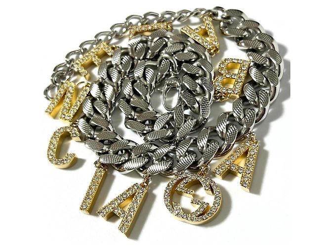 Collana Pendente Choker Script da Uomo GUCCI BALENCIAGA - vista 3