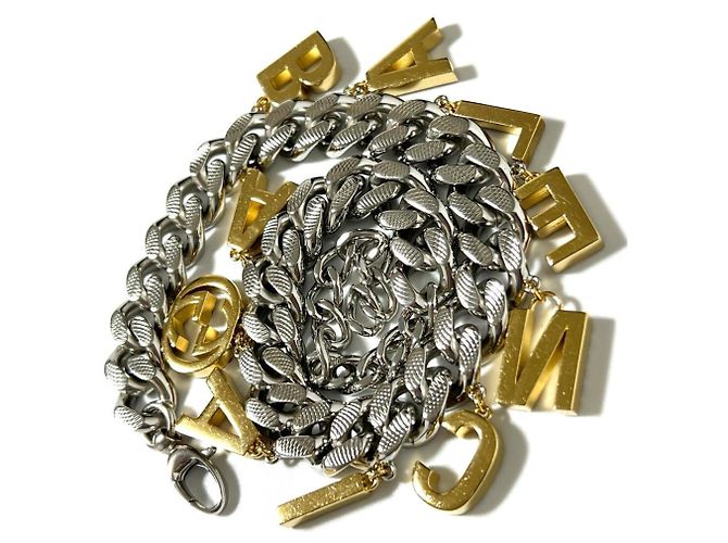Collana Pendente Choker Script da Uomo GUCCI BALENCIAGA - vista 4