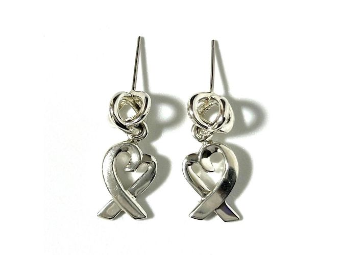 Tiffany & Co Orecchini Loving Heart da donna Tiffany Argento - vista 2