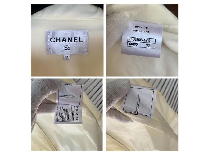 2018 18P Chanel & Karl Lagerfeld línea deportiva chaleco logo CC botones Beige - vista 7
