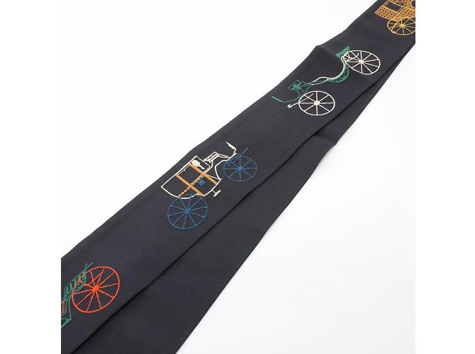 Hermès Long Twilly A Toute Berline Schal Schwarz - Ansicht 5