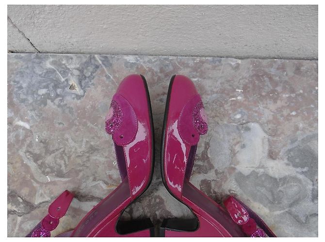 Tacchi Marc Jacobs in pelle vernice viola Porpora - vista 10