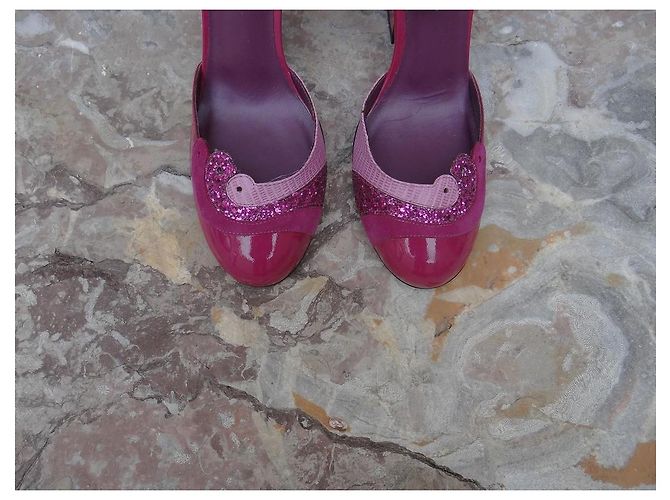 Tacchi Marc Jacobs in pelle vernice viola Porpora - vista 2