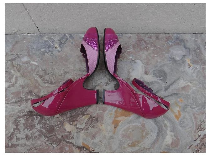 Tacchi Marc Jacobs in pelle vernice viola Porpora - vista 5