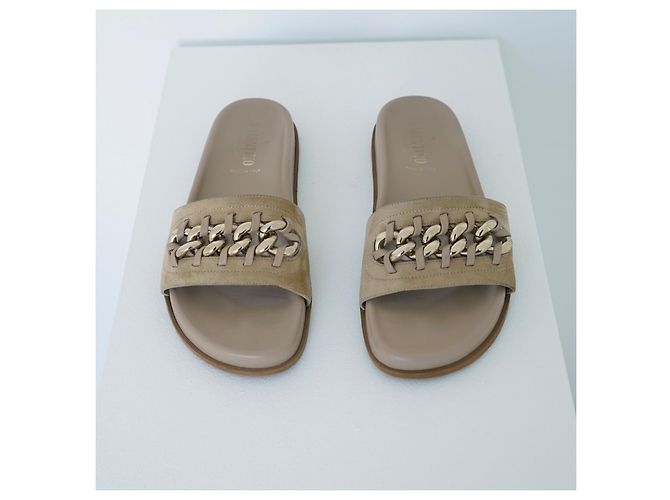 Sandalias Valentino Garavani de ante y cuero beige - vista 2