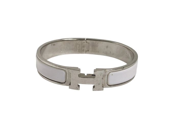 Hermès Pulsera Bangle HERMES Clic HERMES Plata Blanco - vista 2