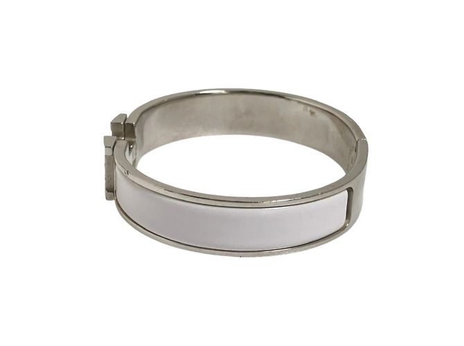 Hermès Pulsera Bangle HERMES Clic HERMES Plata Blanco - vista 4