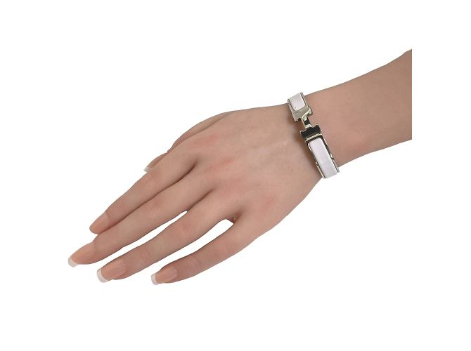 Hermès Pulsera Bangle HERMES Clic HERMES Plata Blanco - vista 6