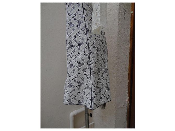 Vestido Nina Ricci de encaje de algodón crema Crudo - vista 7