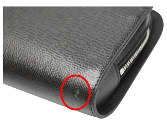 Borsa Louis Vuitton Taiga Nero Grigio - vista 10