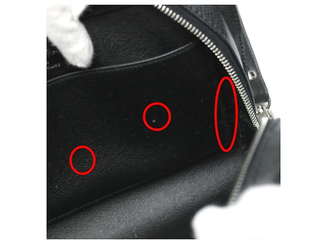Borsa Louis Vuitton Taiga Nero Grigio - vista 19