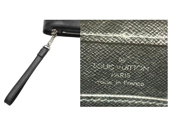 Borsa Louis Vuitton Taiga Nero Grigio - vista 20