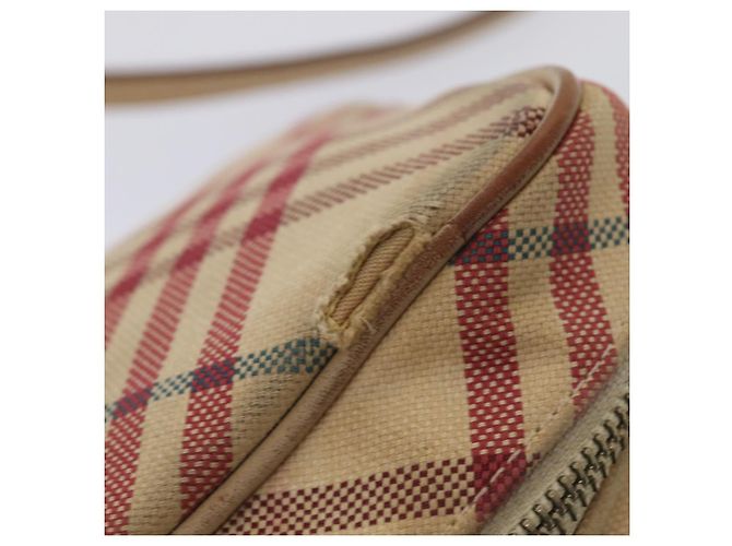 Bolso de hombro Burberry Nova Check Blue Label de lona beige roja Auth ti1983 - vista 10