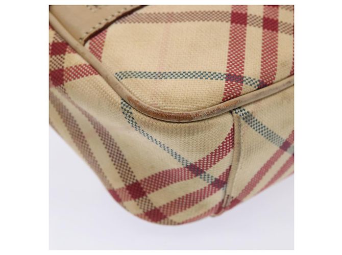 Bolso de hombro Burberry Nova Check Blue Label de lona beige roja Auth ti1983 - vista 14
