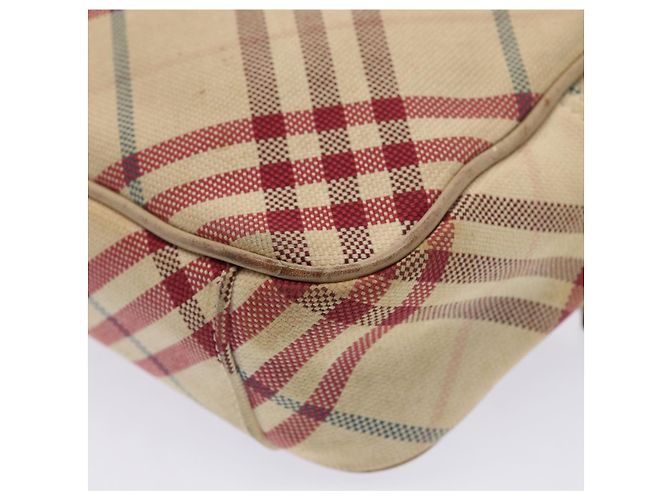 Bolso de hombro Burberry Nova Check Blue Label de lona beige roja Auth ti1983 - vista 15
