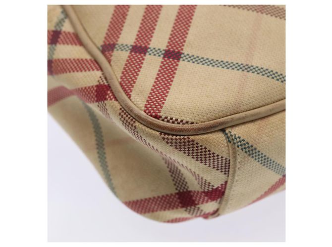 Bolso de hombro Burberry Nova Check Blue Label de lona beige roja Auth ti1983 - vista 16