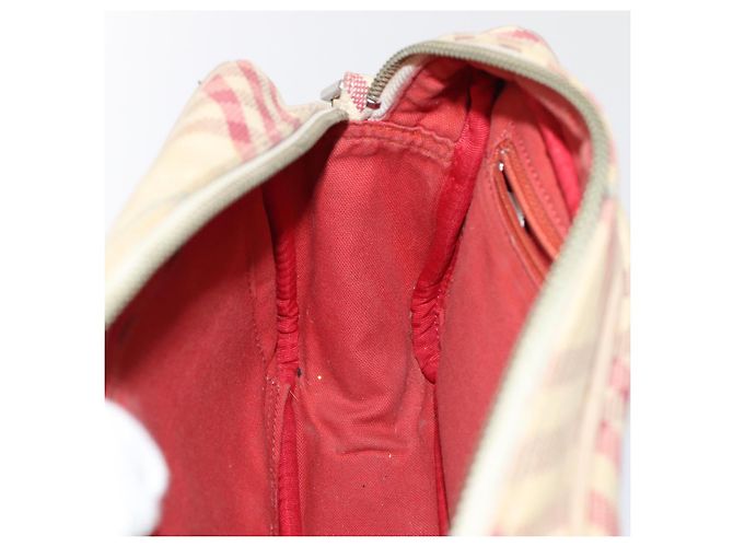 Bolso de hombro Burberry Nova Check Blue Label de lona beige roja Auth ti1983 - vista 19