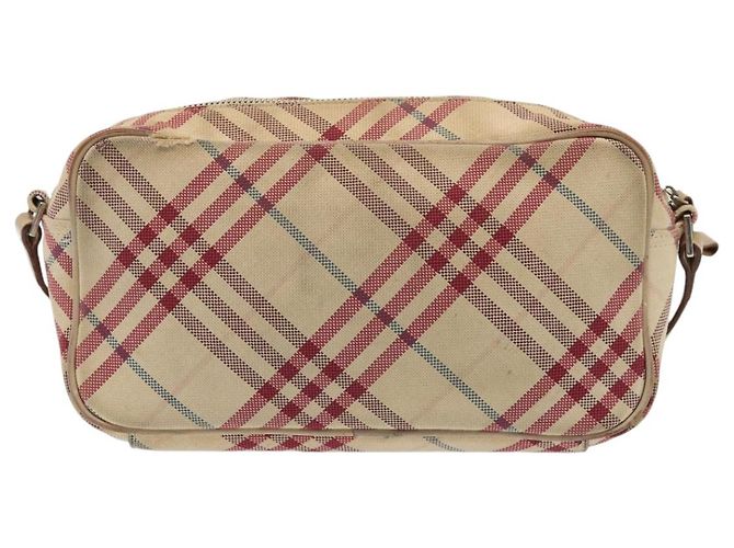 Bolso de hombro Burberry Nova Check Blue Label de lona beige roja Auth ti1983 - vista 2