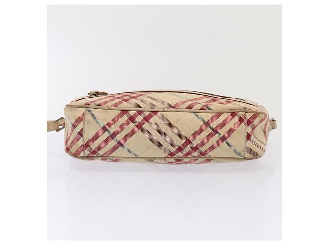 Bolso de hombro Burberry Nova Check Blue Label de lona beige roja Auth ti1983 - vista 5