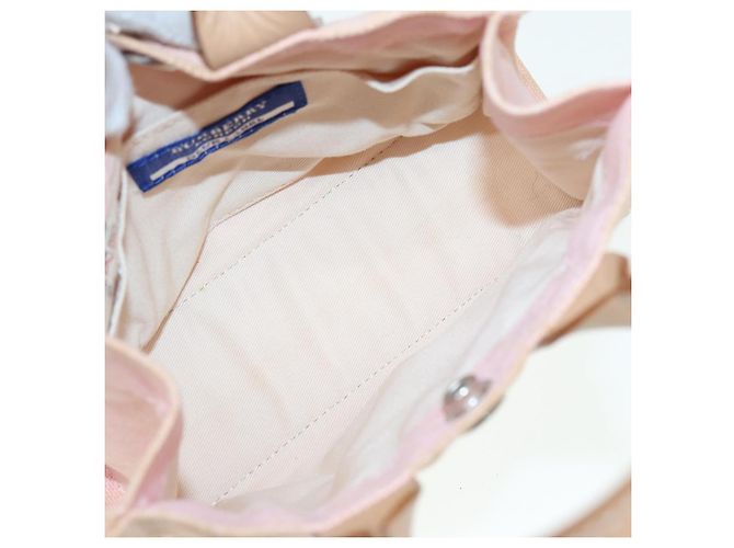 Borsa a mano in tela Burberry Blue Label rosa beige Auth ti1990 - vista 11