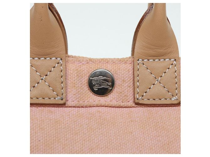 Borsa a mano in tela Burberry Blue Label rosa beige Auth ti1990 - vista 18