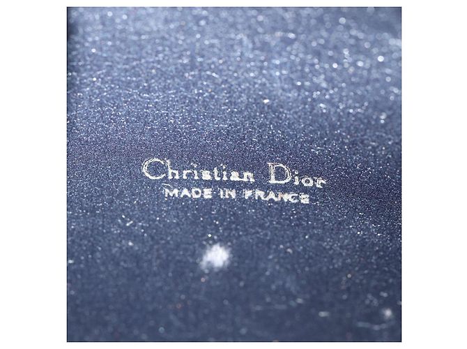 Pochette in tela Trotter Christian Dior blu navy oro Auth bs17208 D'oro - vista 10