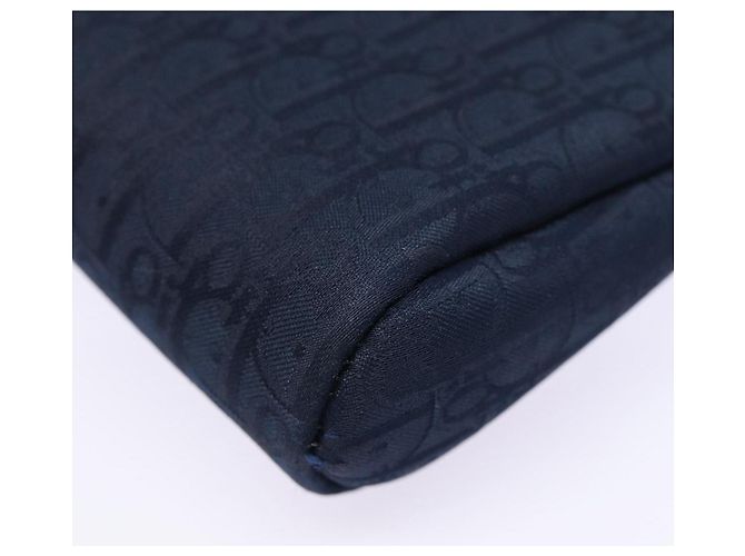 Pochette in tela Trotter Christian Dior blu navy oro Auth bs17208 D'oro - vista 16