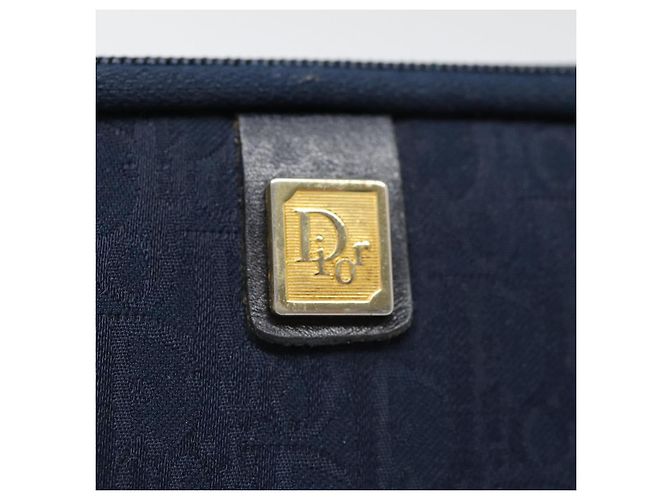 Pochette in tela Trotter Christian Dior blu navy oro Auth bs17208 D'oro - vista 8