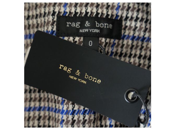 Giacca Blazer a quadri marrone e blu Rag & Bone Slade - vista 6