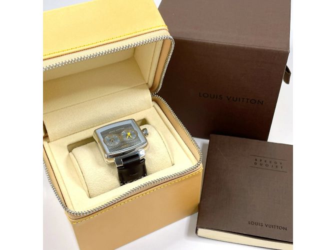 Louis Vuitton Speedy Duojet Q2371 Uhr Braun Silber - Ansicht 2