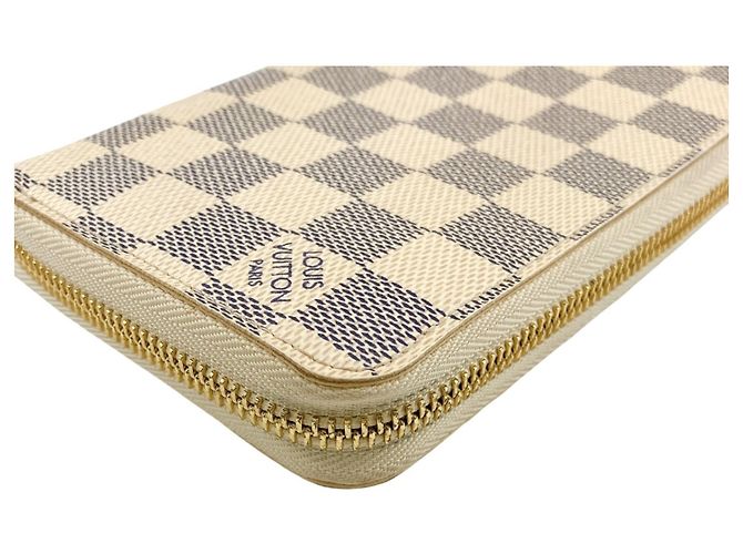 Cartera Larga Damier Azur Louis Vuitton Blanco - vista 6