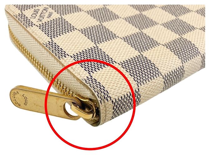 Cartera Larga Damier Azur Louis Vuitton Blanco - vista 8