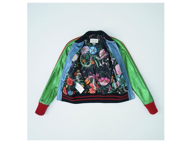Gucci metallic leather bomber jacket Multiple colors - view 4