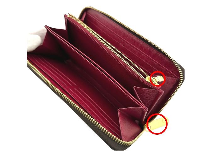 Cartera larga Monogram Louis Vuitton Castaño Fucsia - vista 8