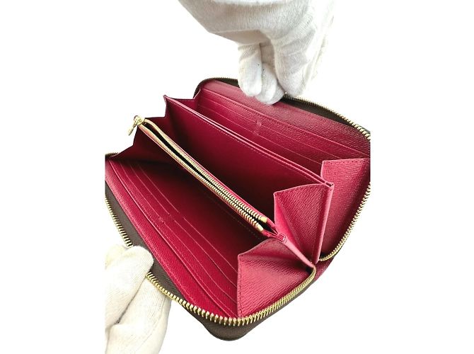 Cartera larga Monogram Louis Vuitton Castaño Fucsia - vista 9