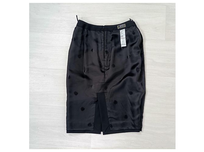 Gianni Versace vintage gonna nera Nero - vista 10