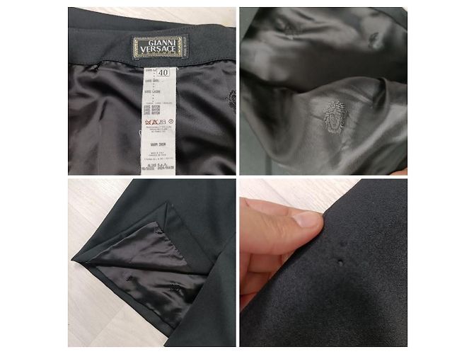 Gianni Versace vintage gonna nera Nero - vista 11